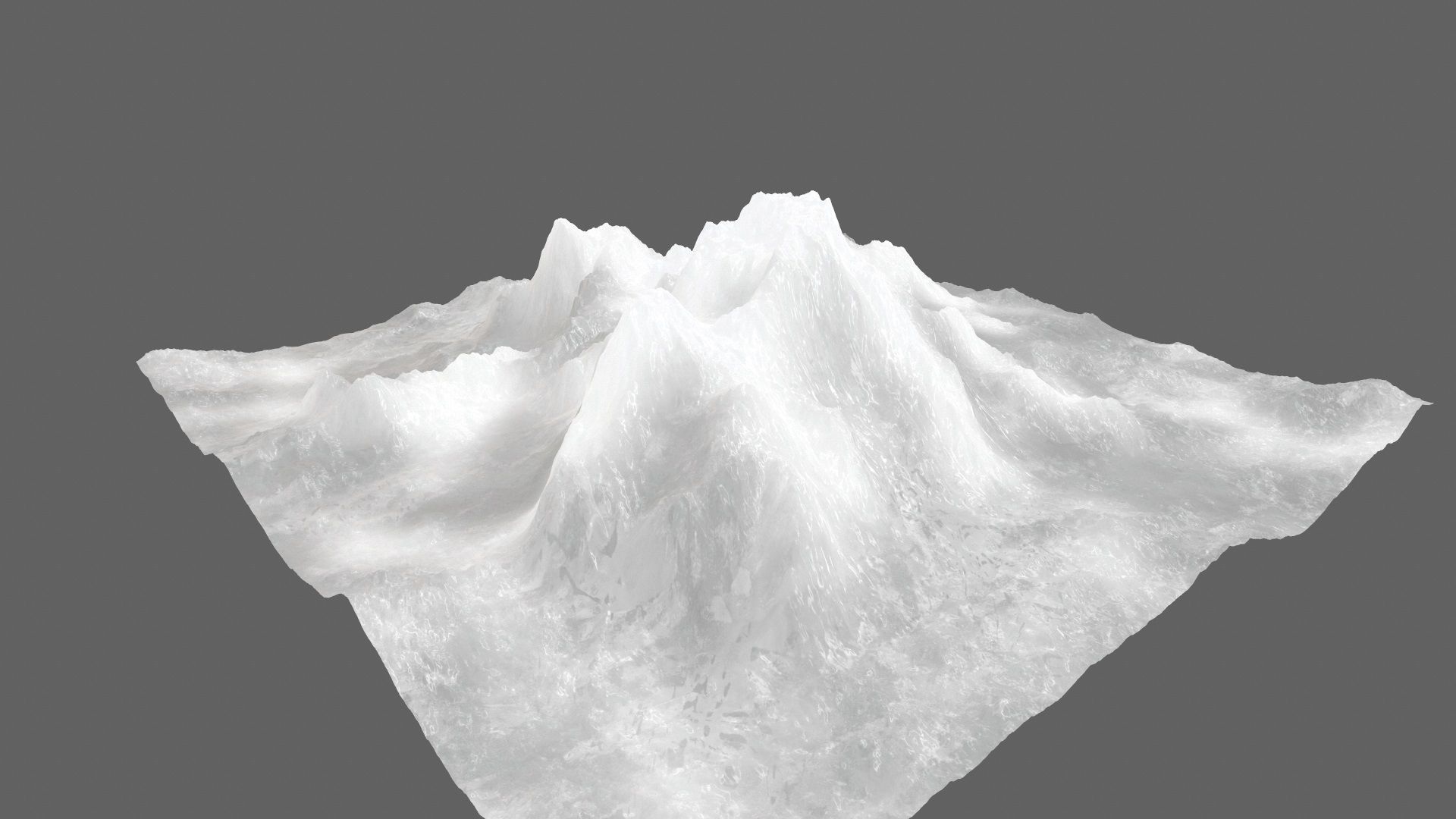 iceberg mountain with snow Low-poly 3D model_12