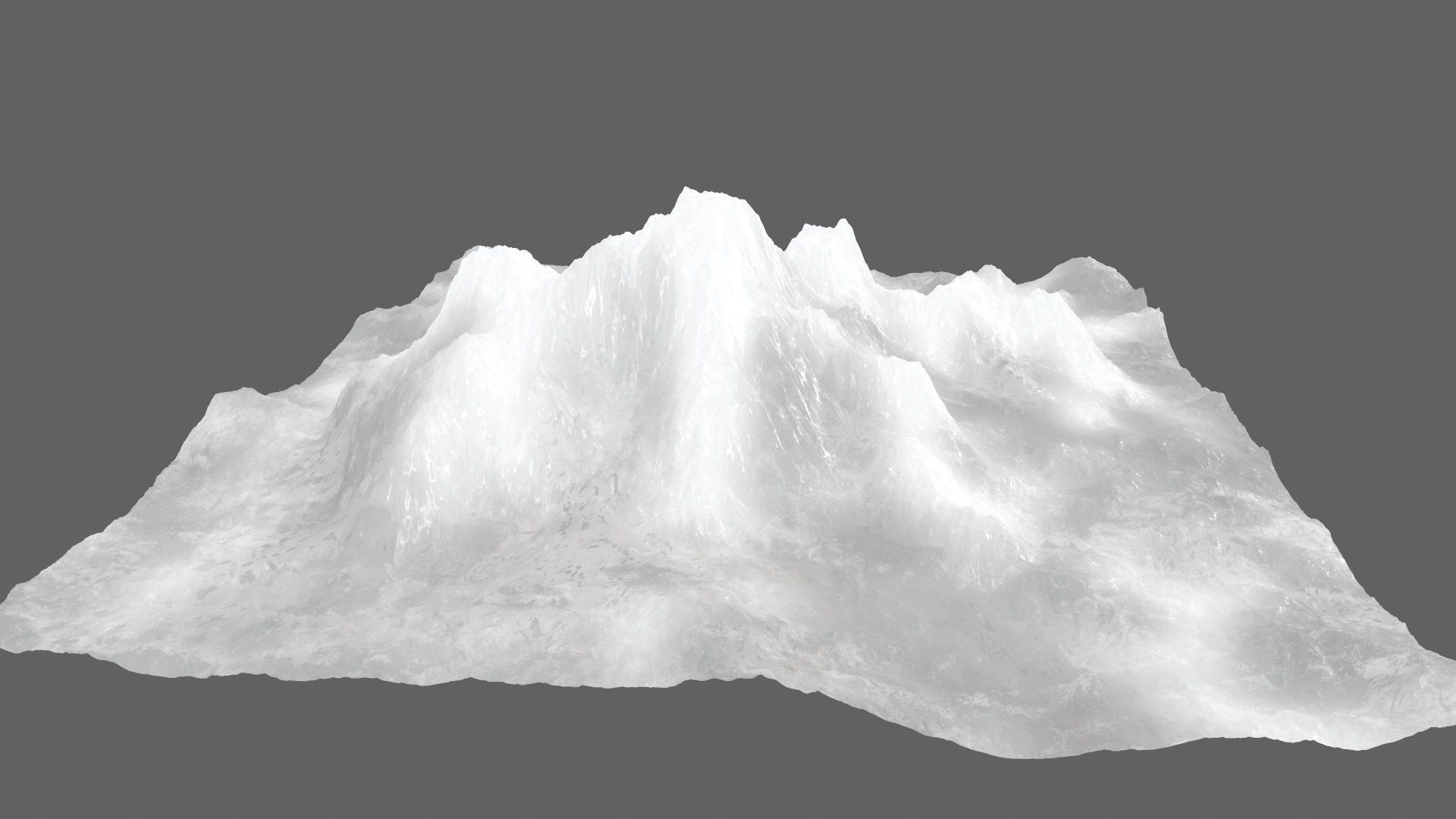 iceberg mountain with snow Low-poly 3D model_13