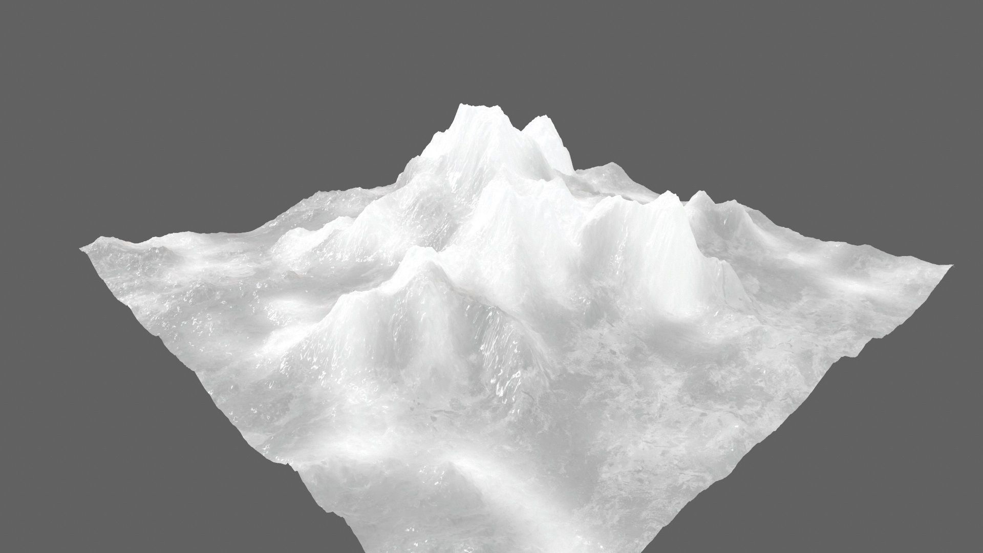 iceberg mountain with snow Low-poly 3D model_6