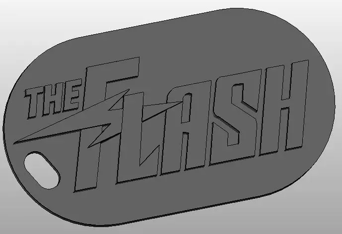 The Flash Title Keychain Free 3D print model