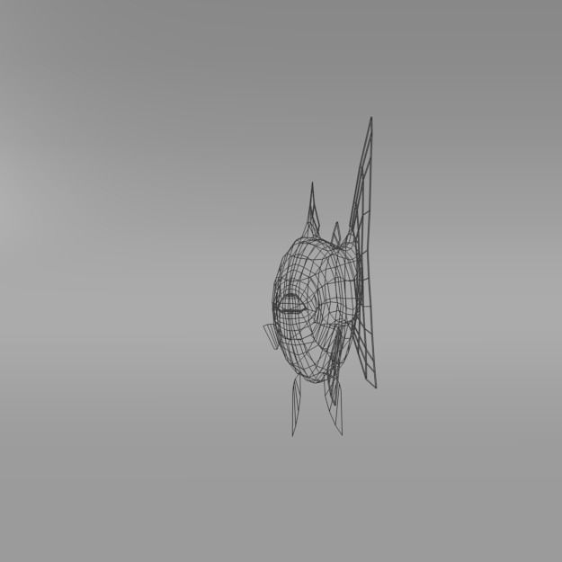 Salmon Fish Low-poly 3D model_4