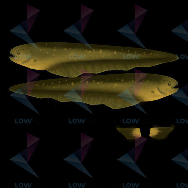Electric Eel Low-poly 3D model_8