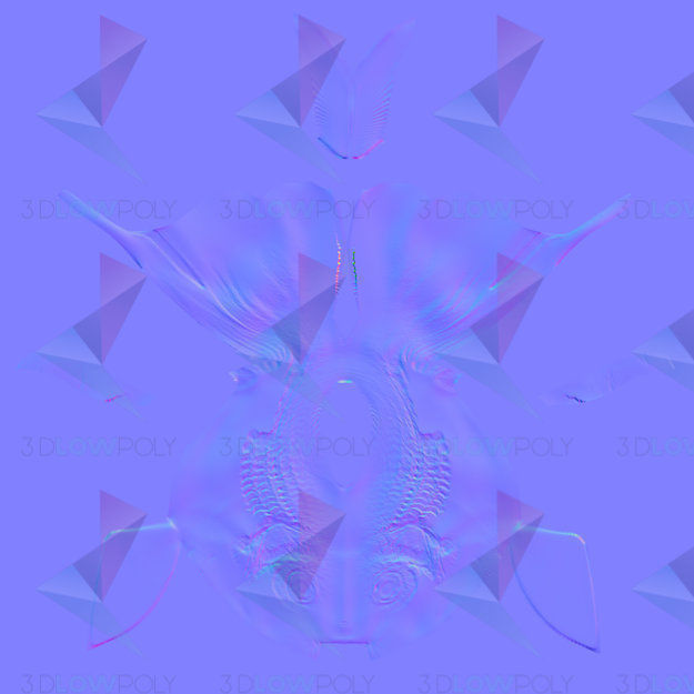 Goldfish Low-poly 3D model_9