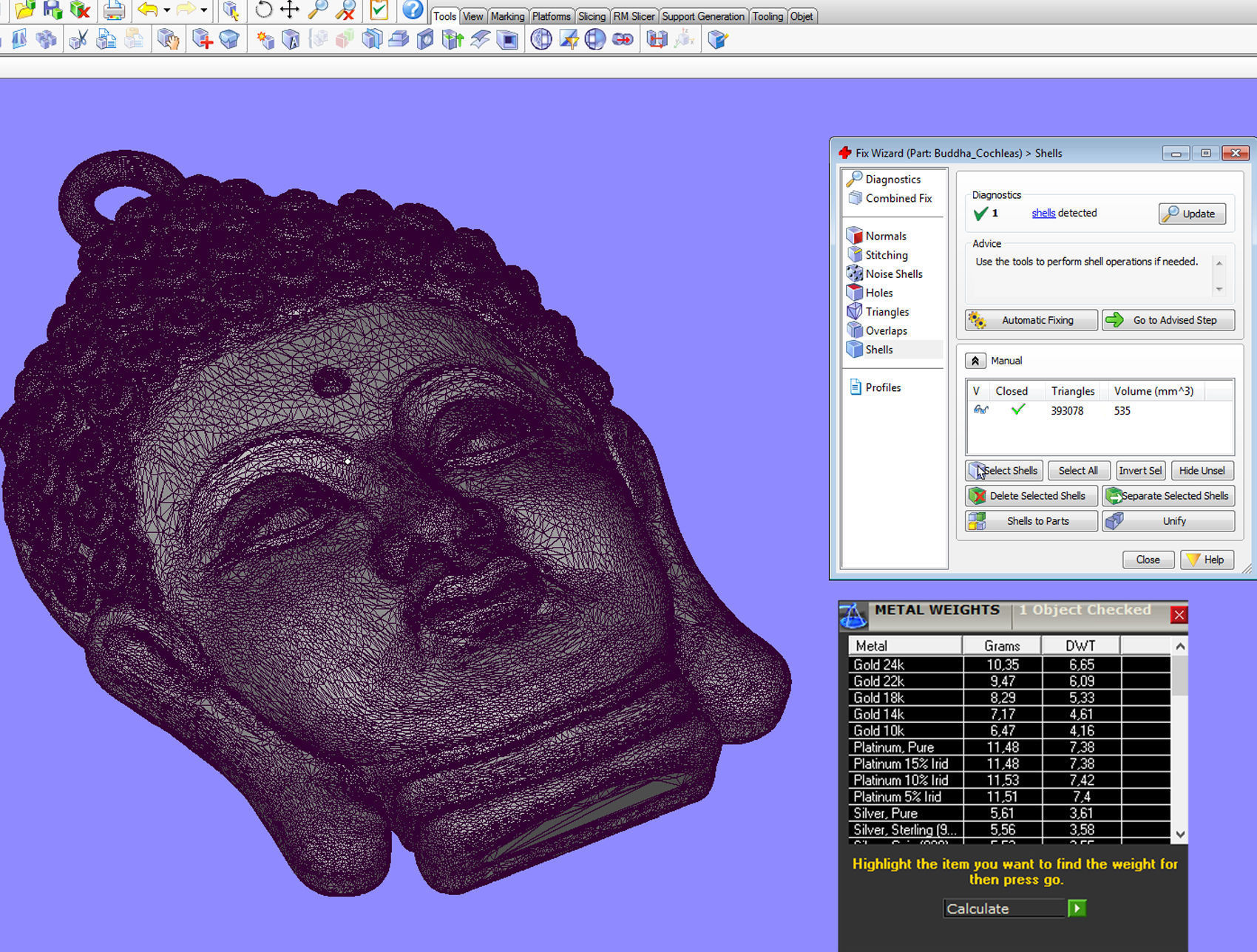 Pendant head of Buddha 3D print model_5