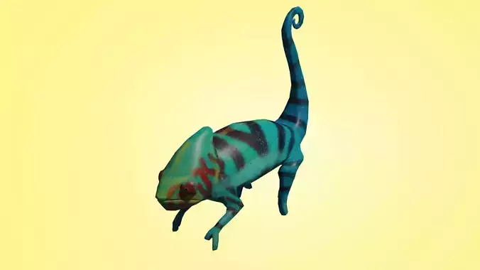 Chameleon Low-poly 3D model