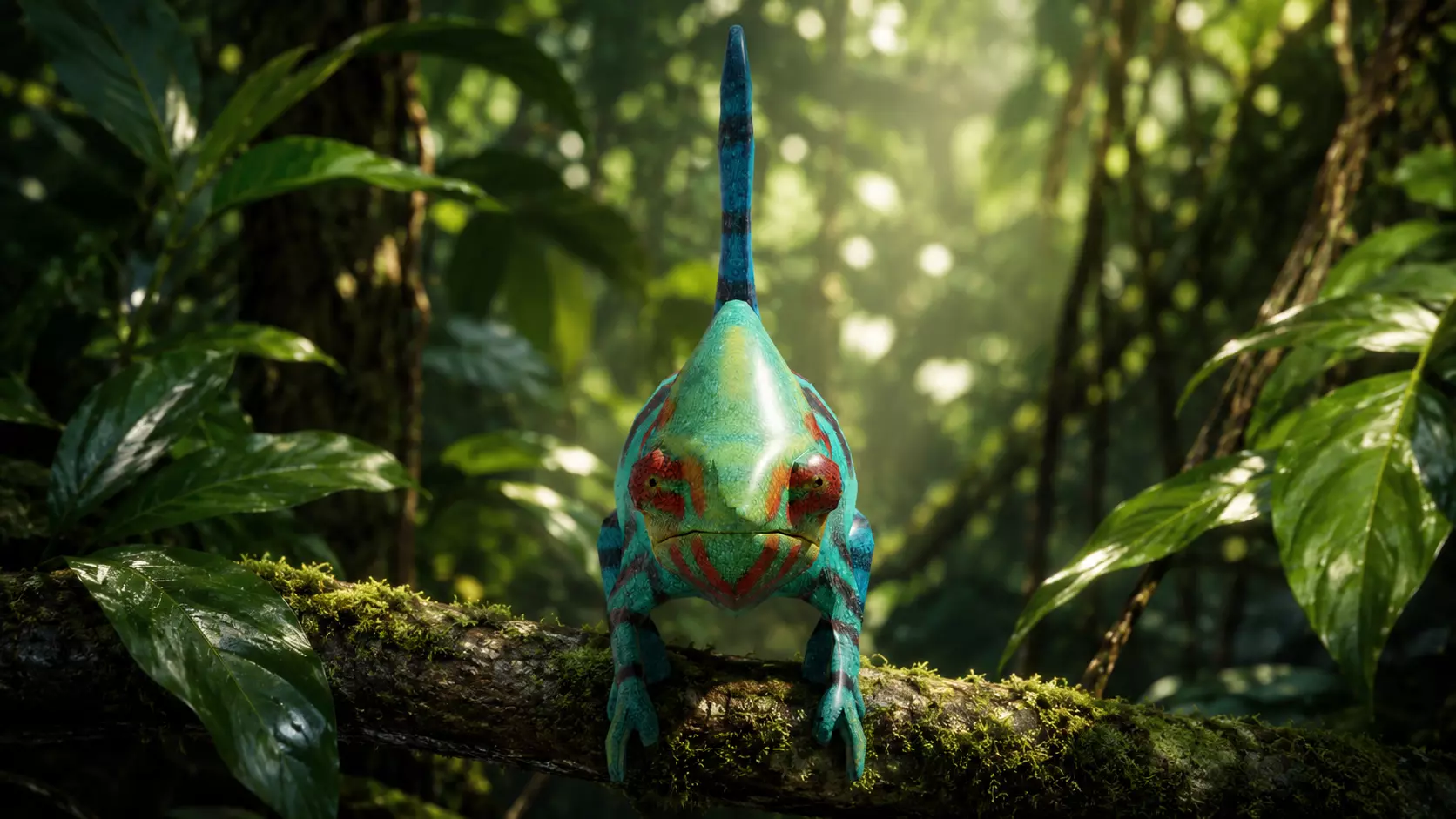 Chameleon Low-poly 3D model