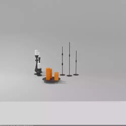 Candle 3D models Low-poly 3D model
