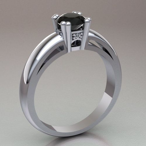 solitary ring women 3D print model