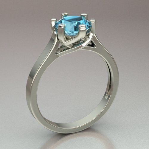 solitary ring women 3D print model