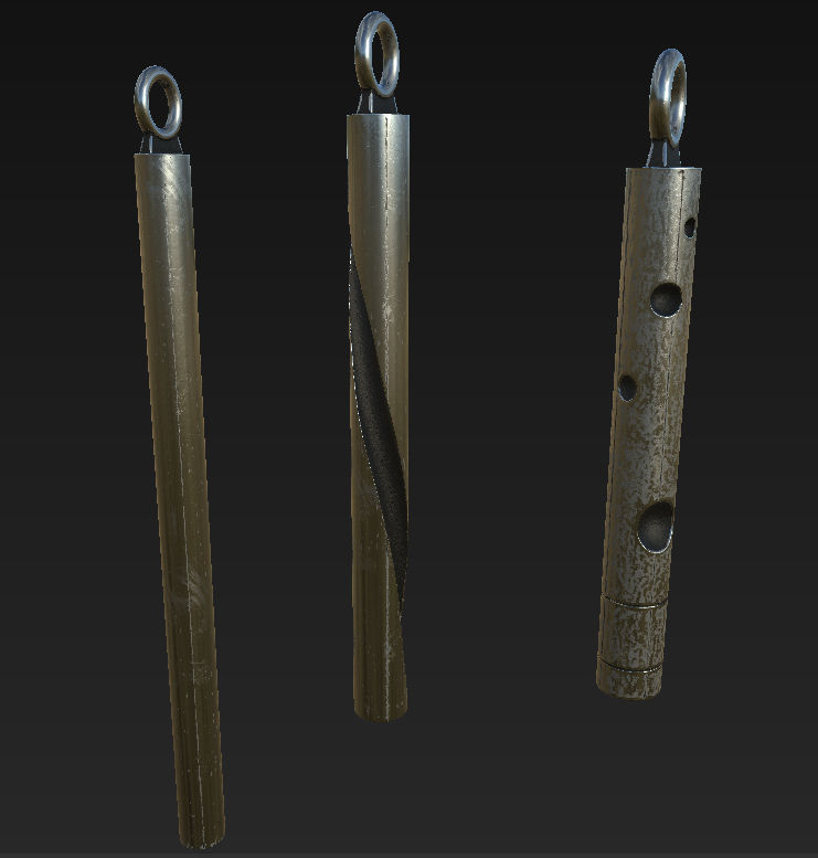 Earrings - Little Rods 3D print model_6