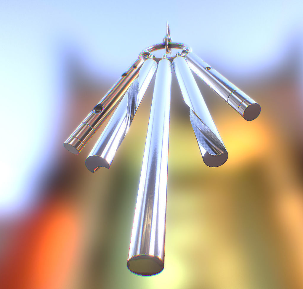 Earrings - Little Rods 3D print model_4