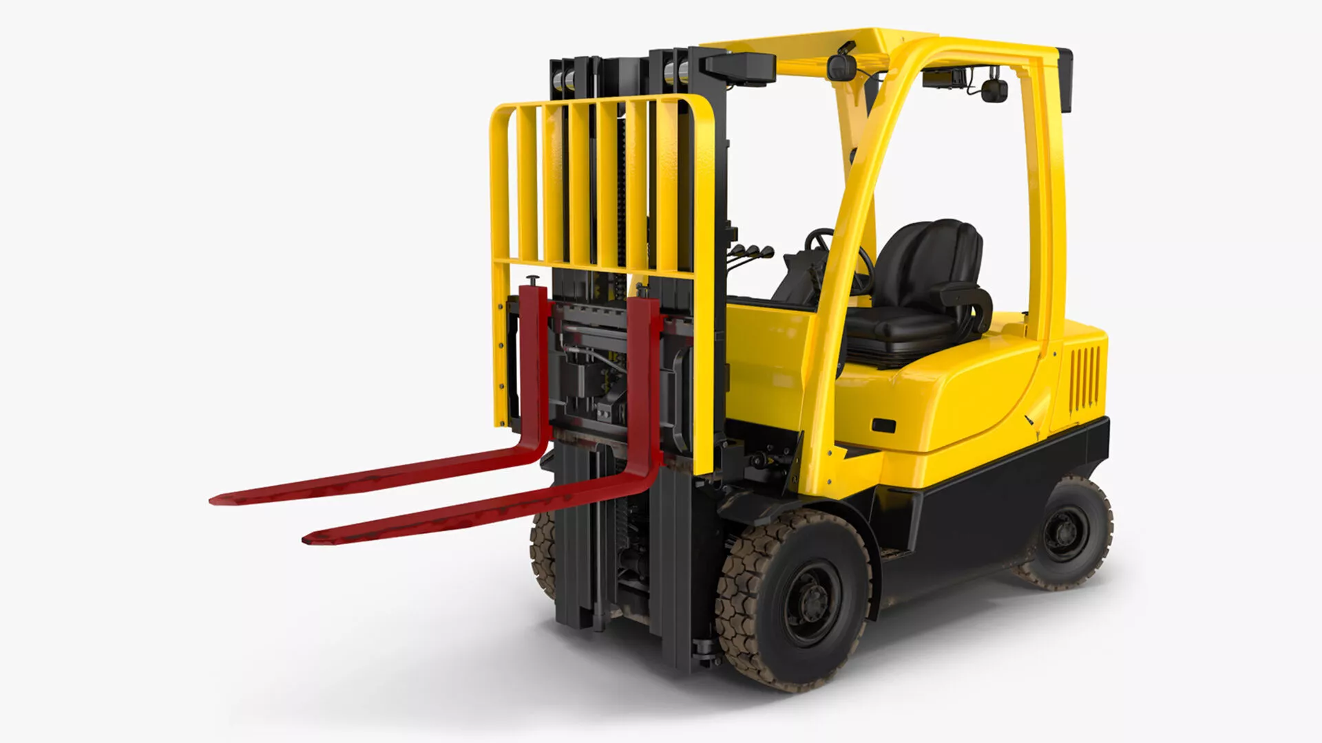 Forklift Truck Rigged 3D model