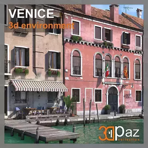 Venice house in 3D model