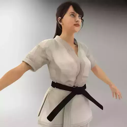 Karate Lady V2 NR 3D model