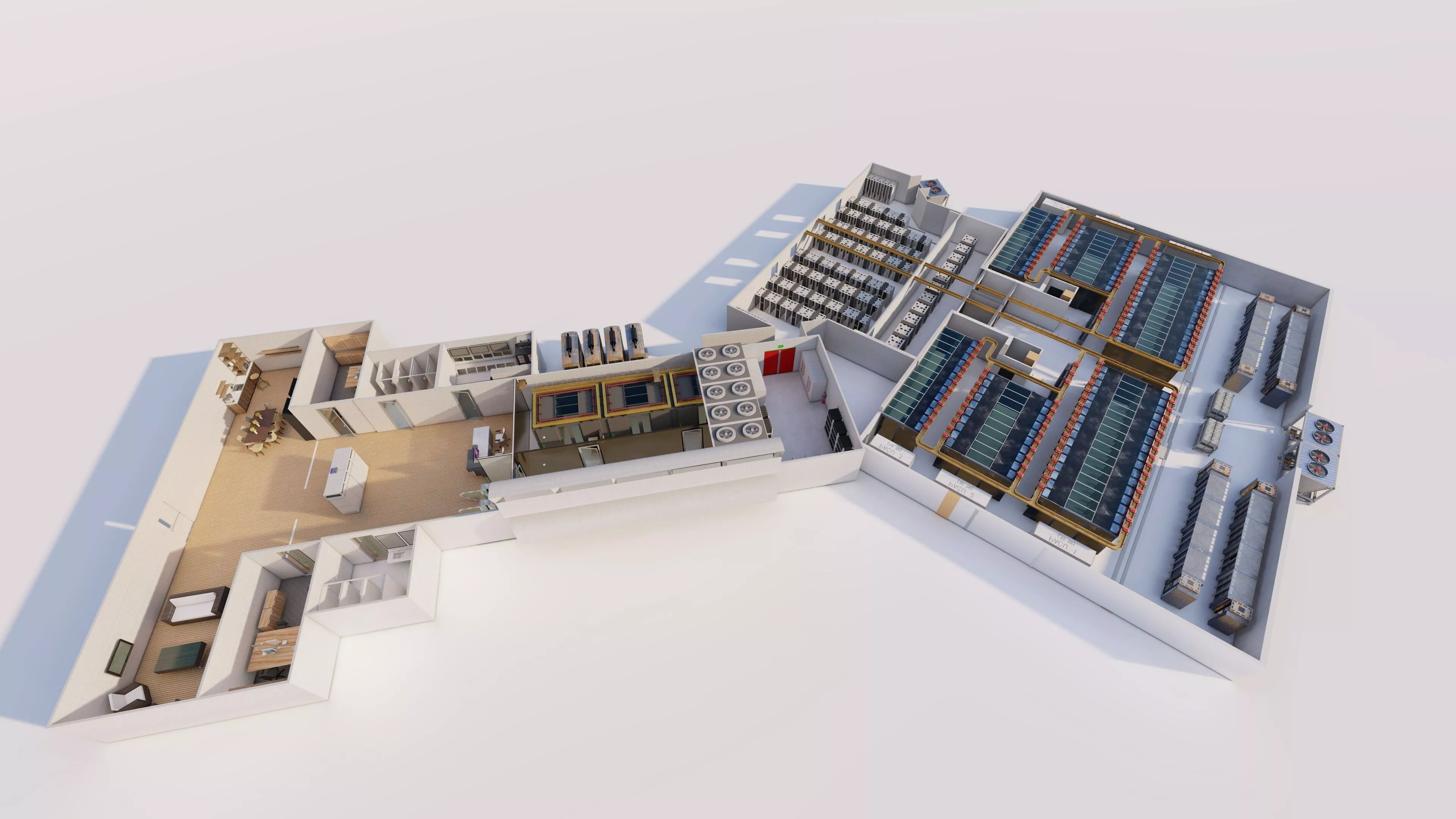 Data Center With Interior-Huge Data Center-Data Center 3D model