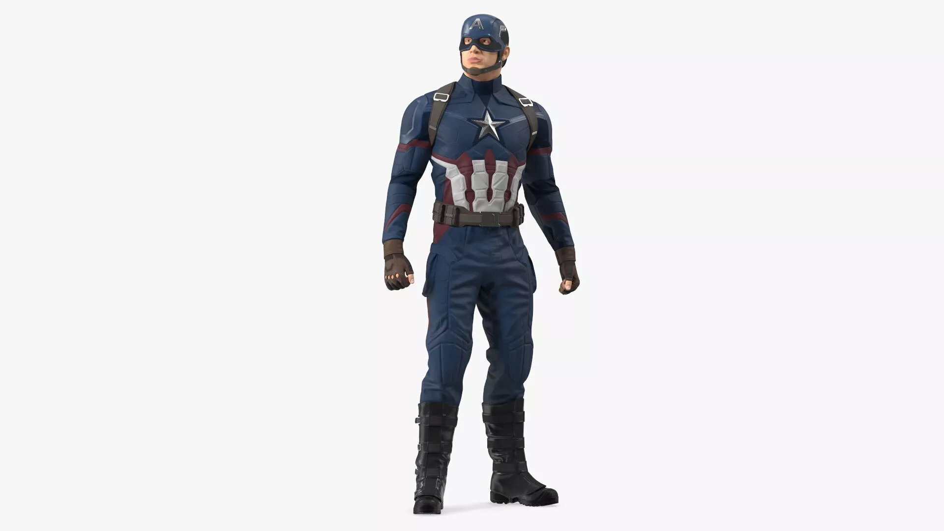 Character Captain America Rigged for Cinema 4D 3D model