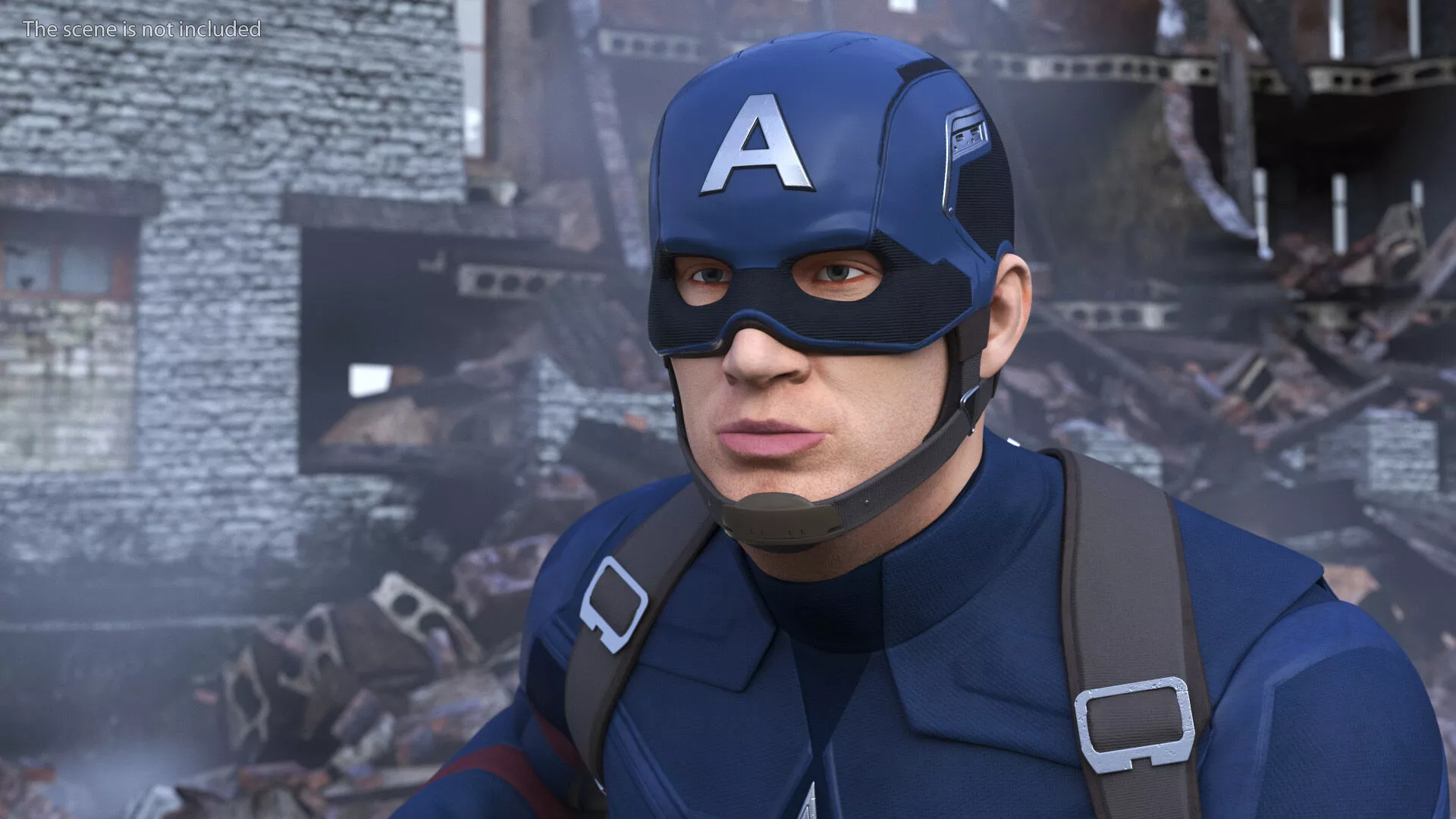Character Captain America Rigged for Maya 3D model