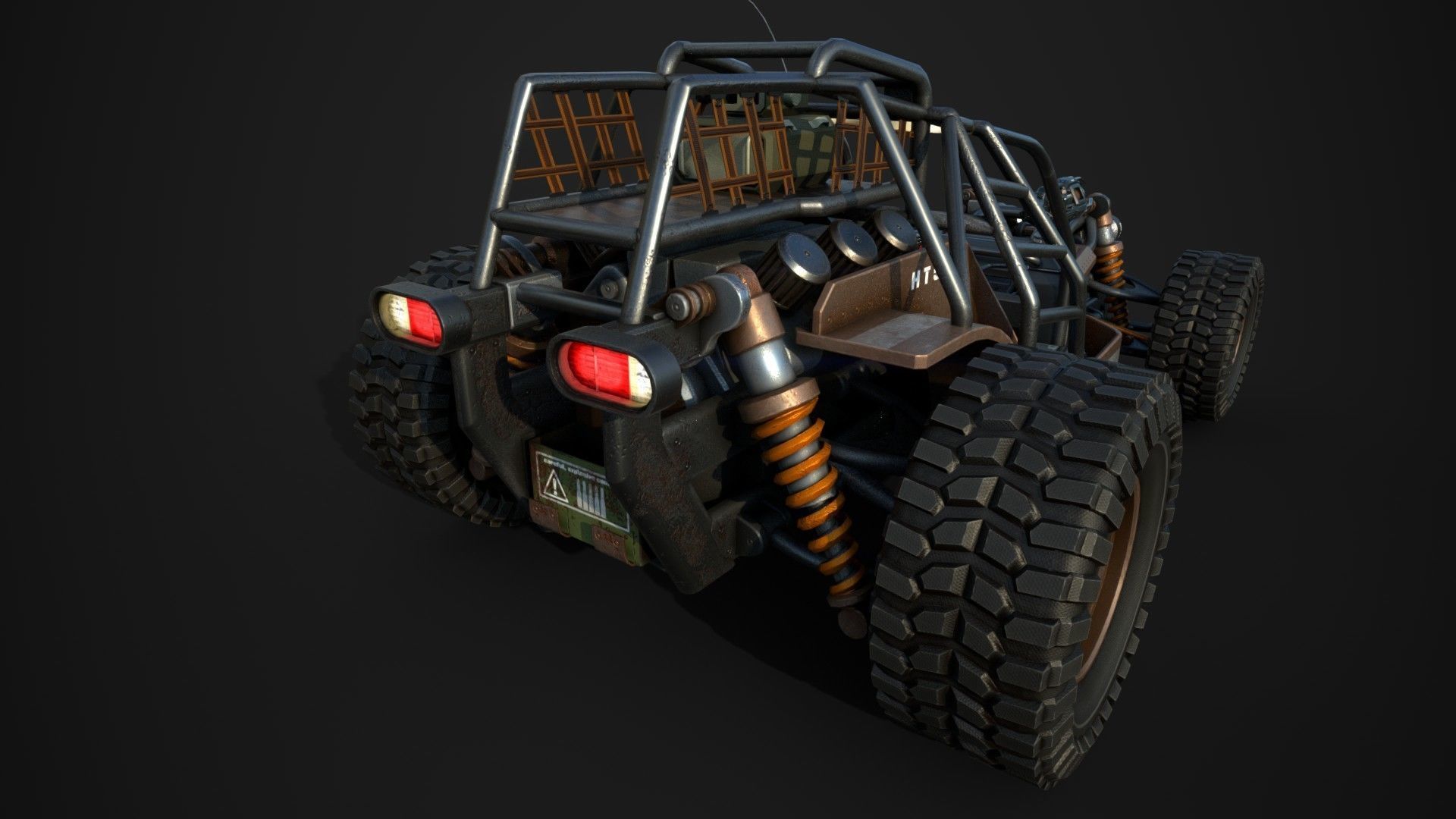 Dune Hopper Low-poly 3D model_1