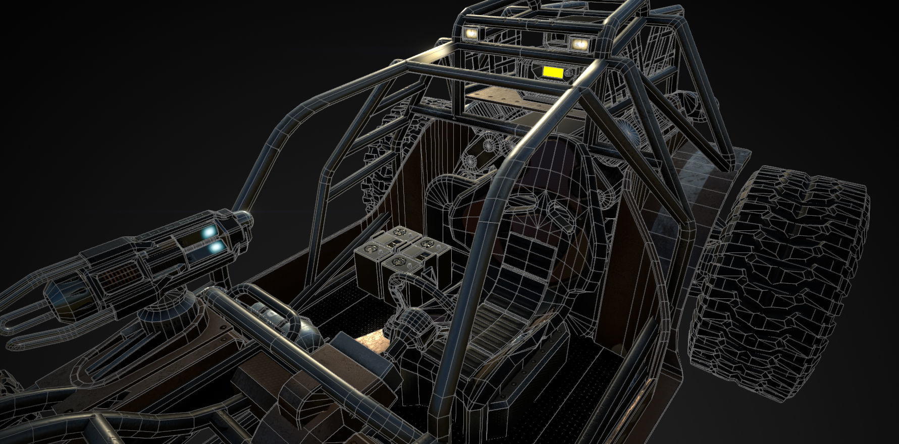 Dune Hopper Low-poly 3D model_7