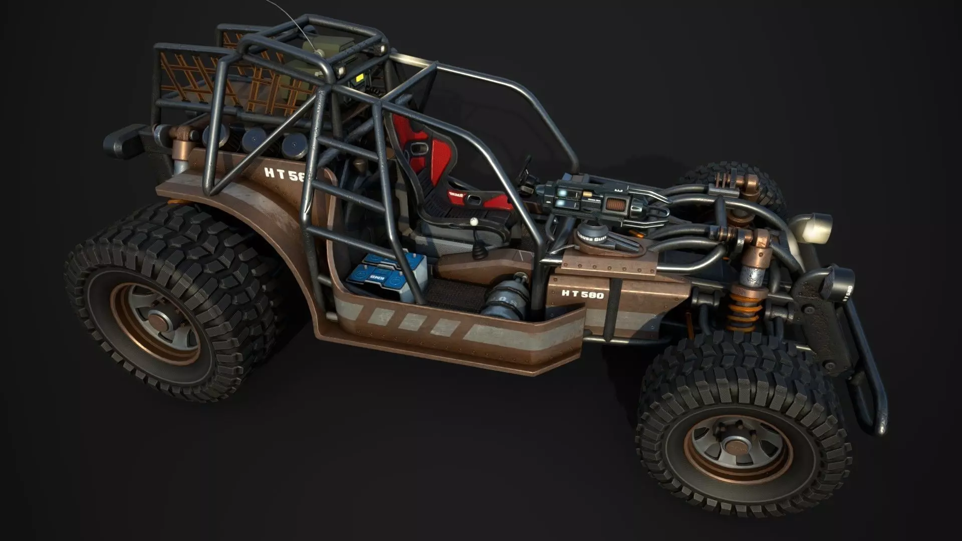 Dune Hopper Low-poly 3D model_0