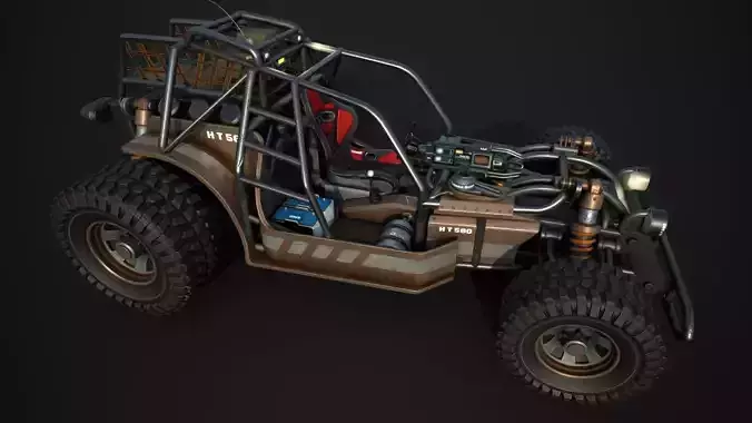 Dune Hopper Low-poly 3D model