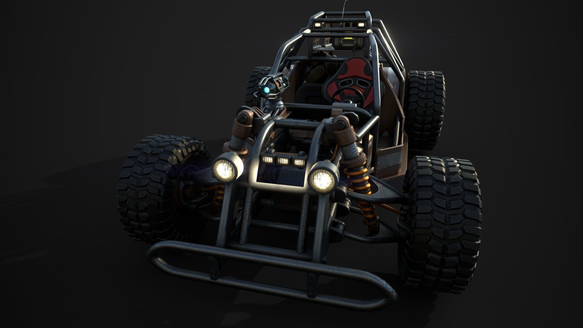 Dune Hopper Low-poly 3D model_3