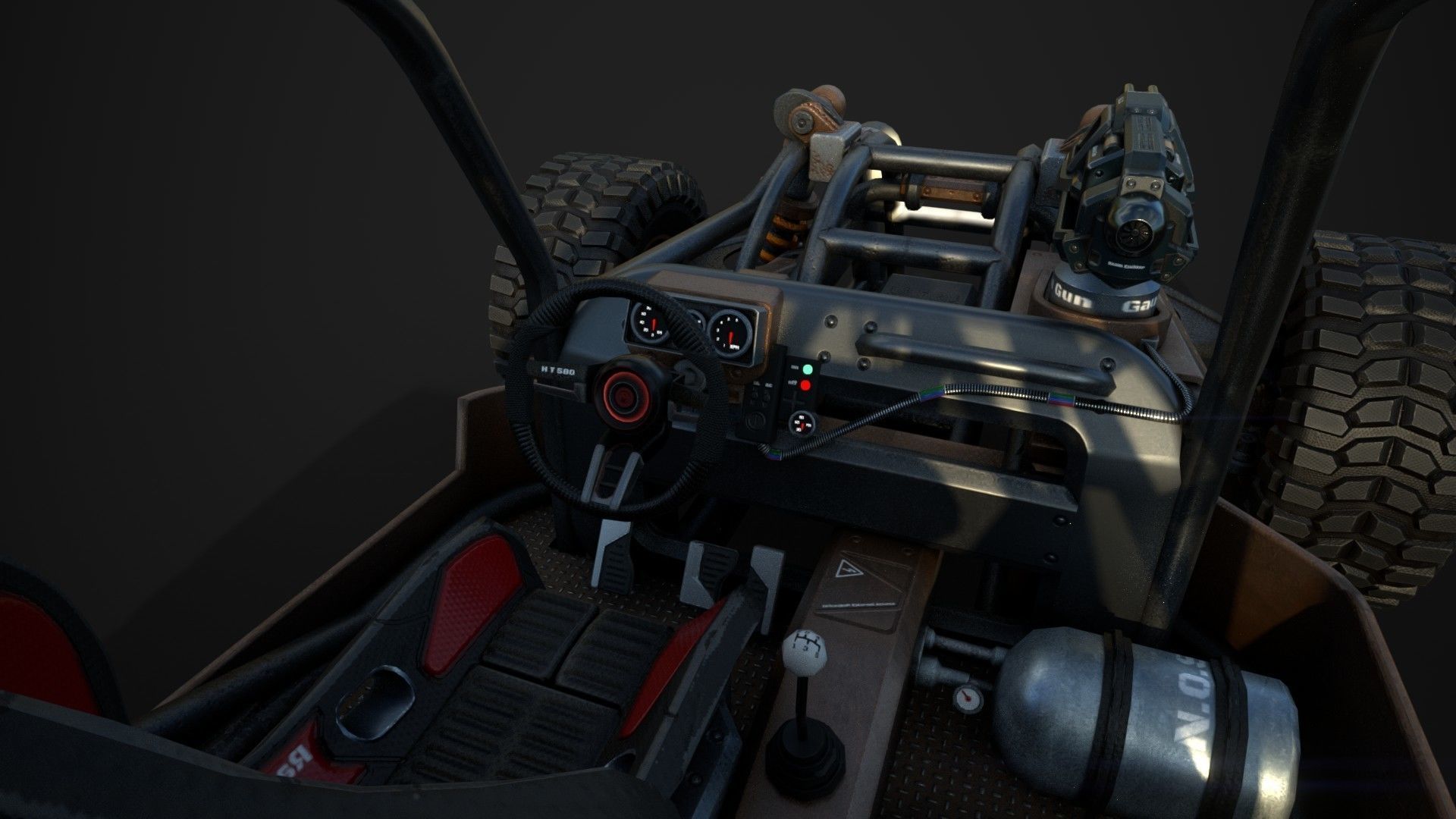 Dune Hopper Low-poly 3D model_2