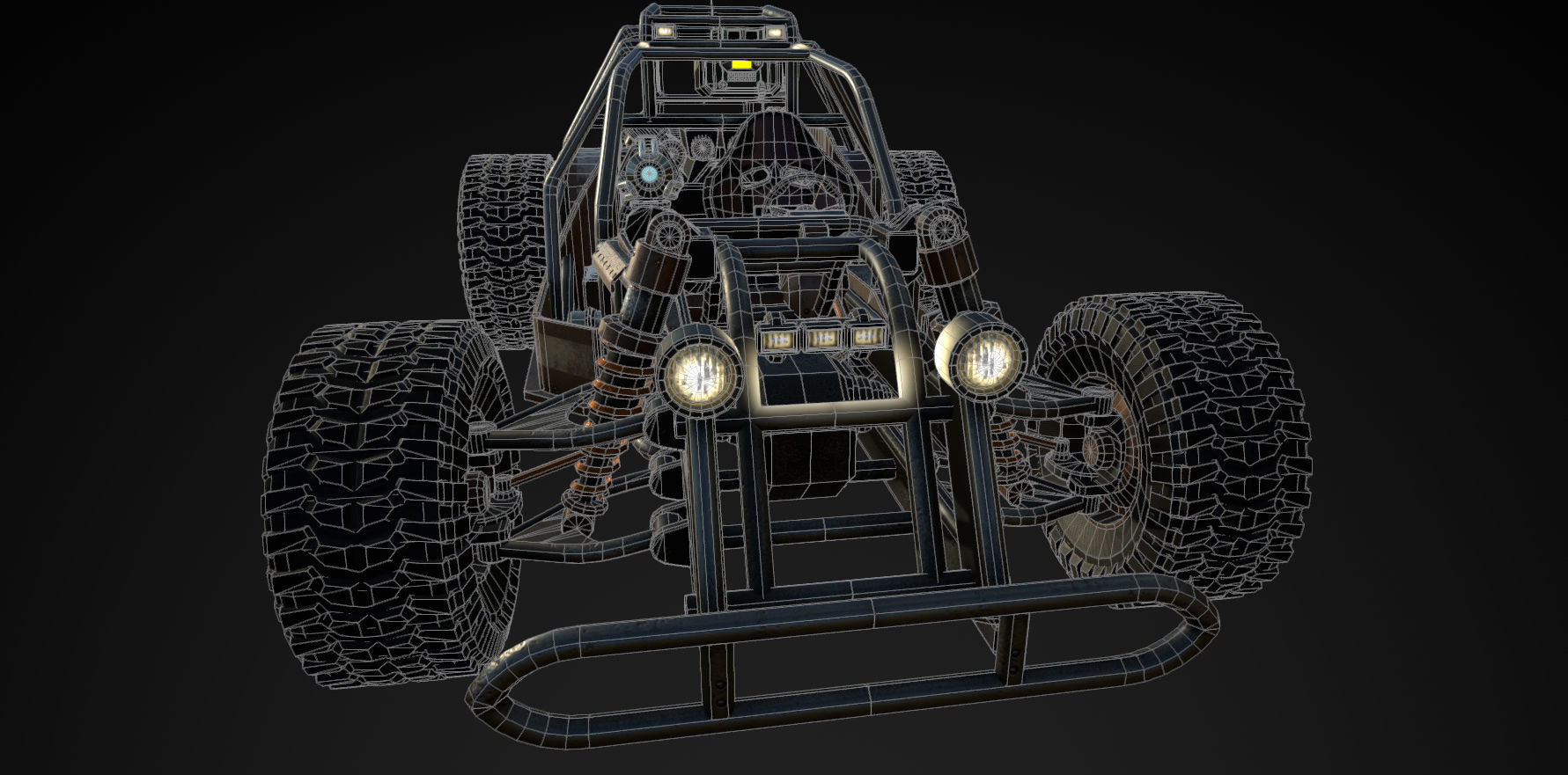 Dune Hopper Low-poly 3D model_5