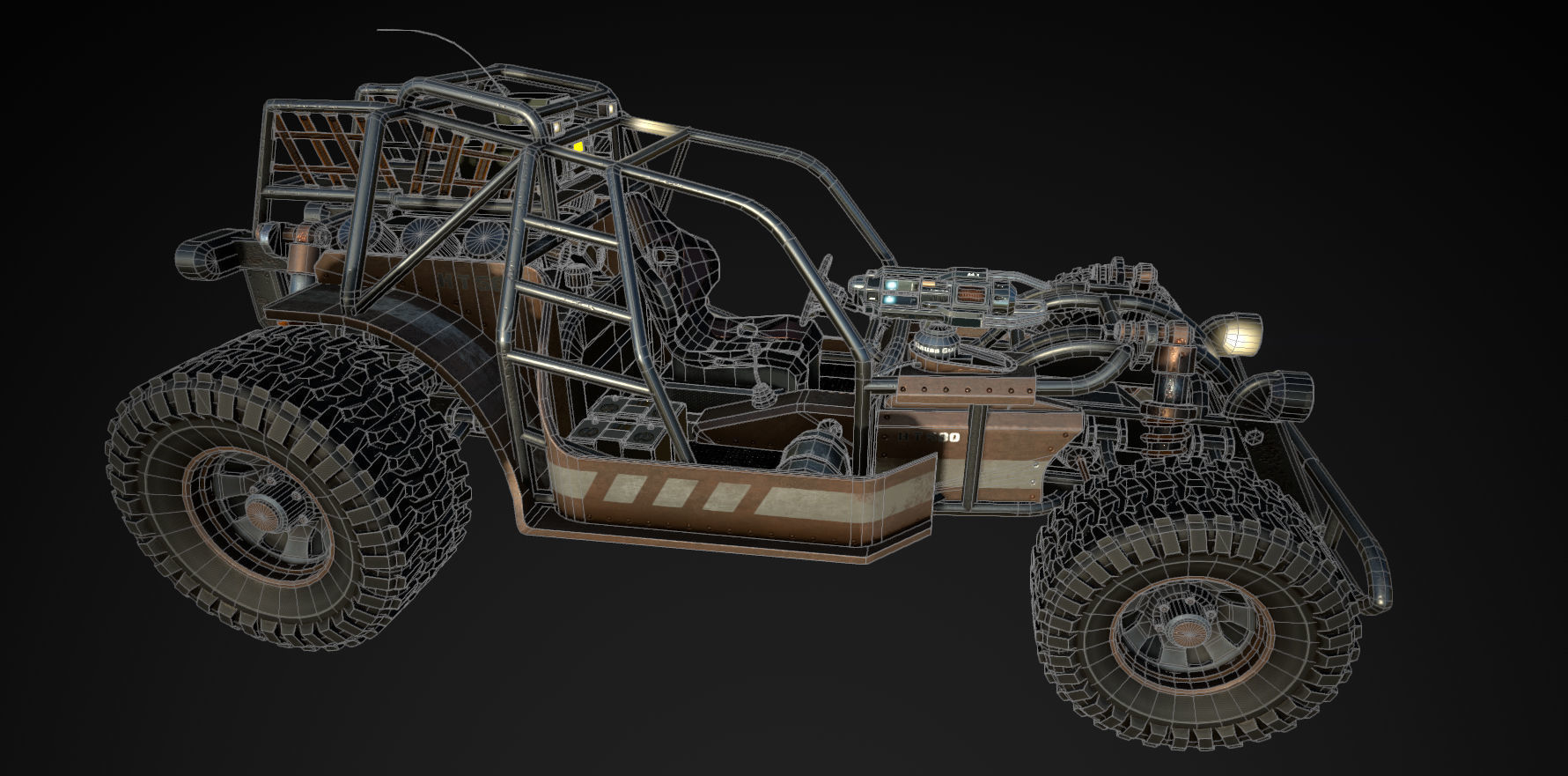 Dune Hopper Low-poly 3D model_4