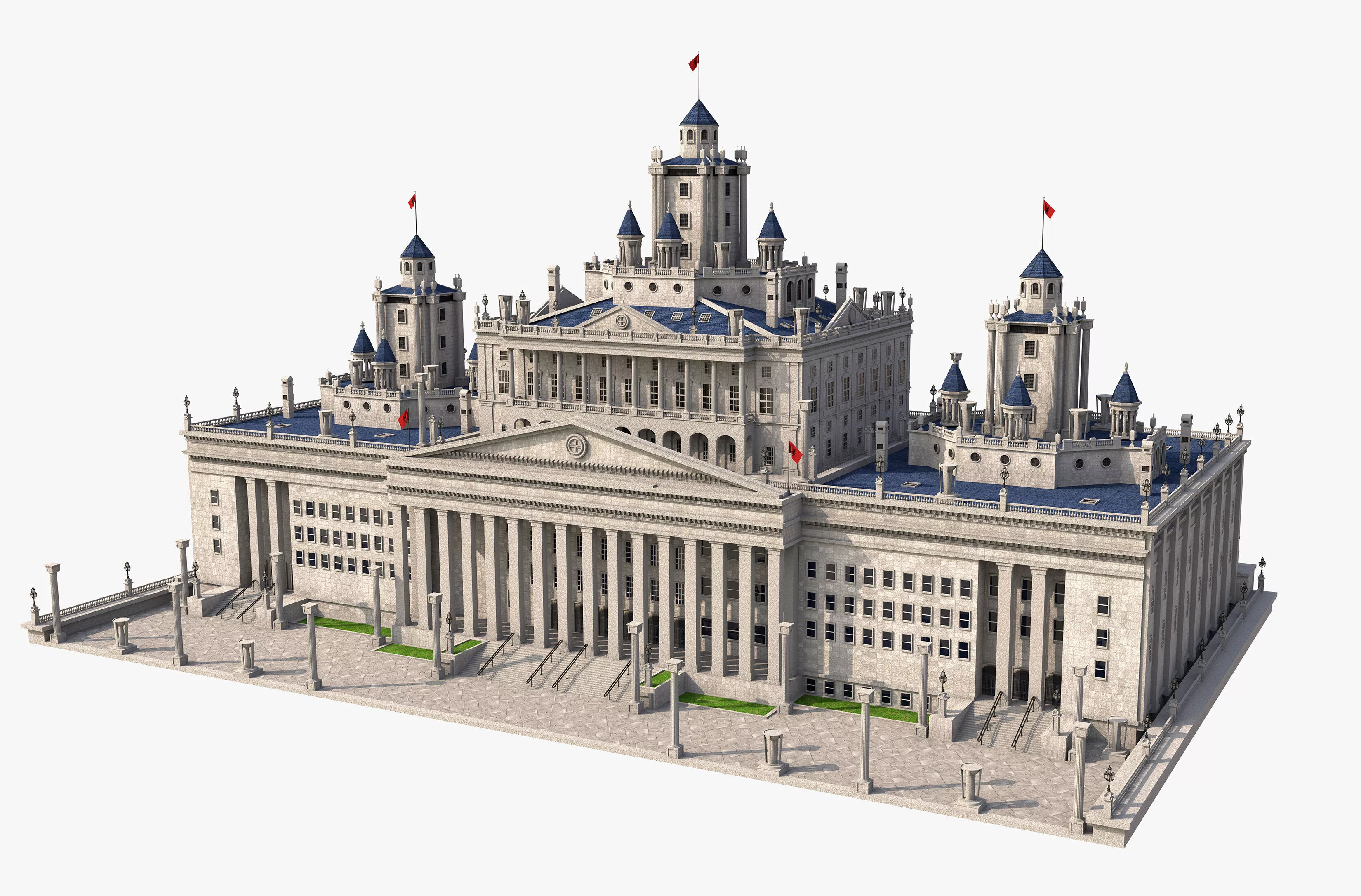 Fantasy White Castle 3D model