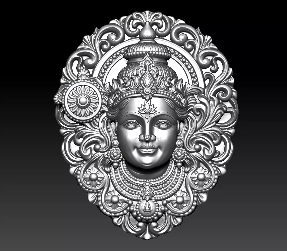 Goddess Lakshmi Devi Divine 3D print model