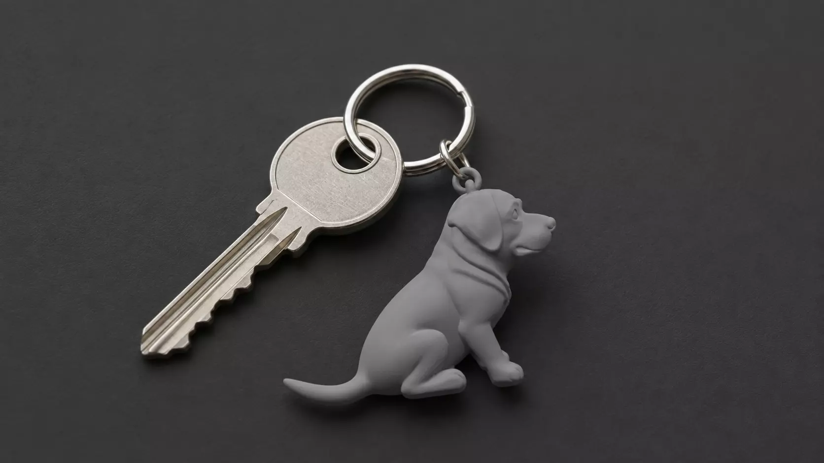 Labrador Retriever Dog Keychain STL 3D print model