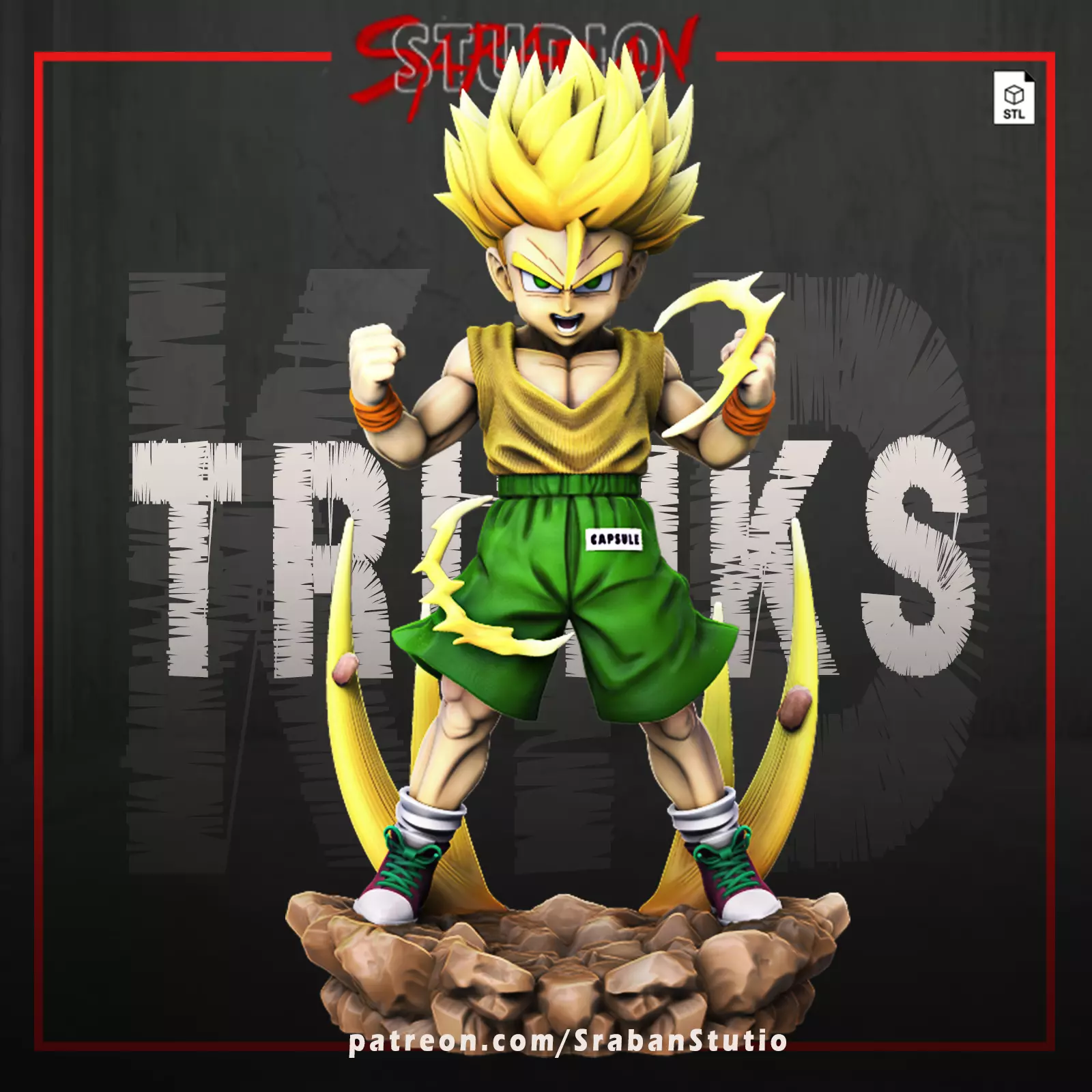 Trunks Kid STL File For 3DPrinting 3D print model