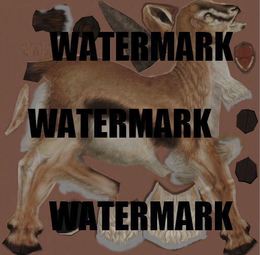 antelope goat caprine sheep lamb deer animation Low-poly 3D model_16