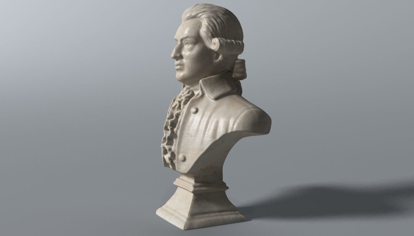 Mozart Bust 3D model_2