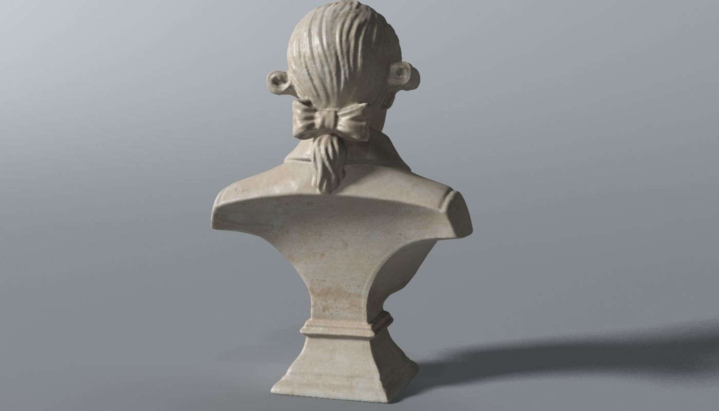 Mozart Bust 3D model_3