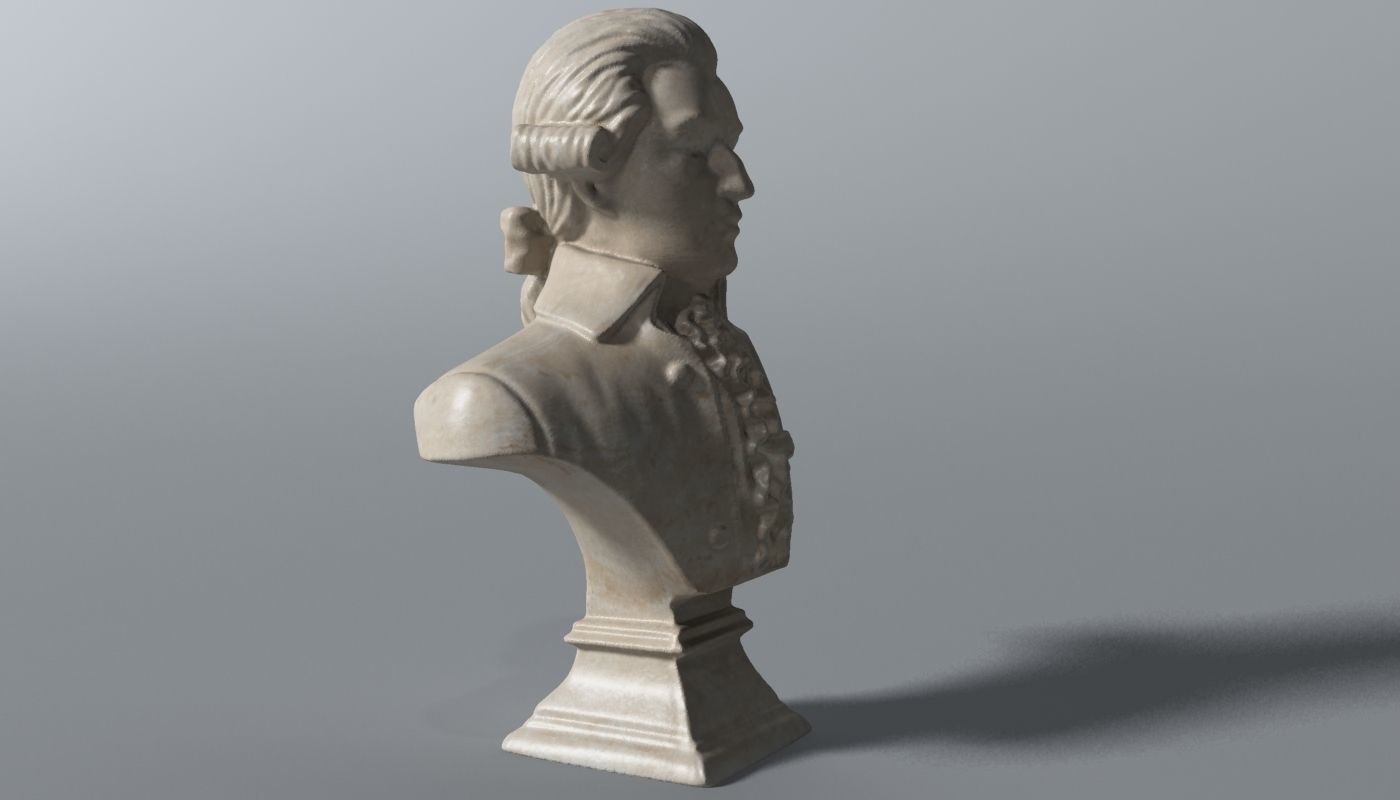 Mozart Bust 3D model_1