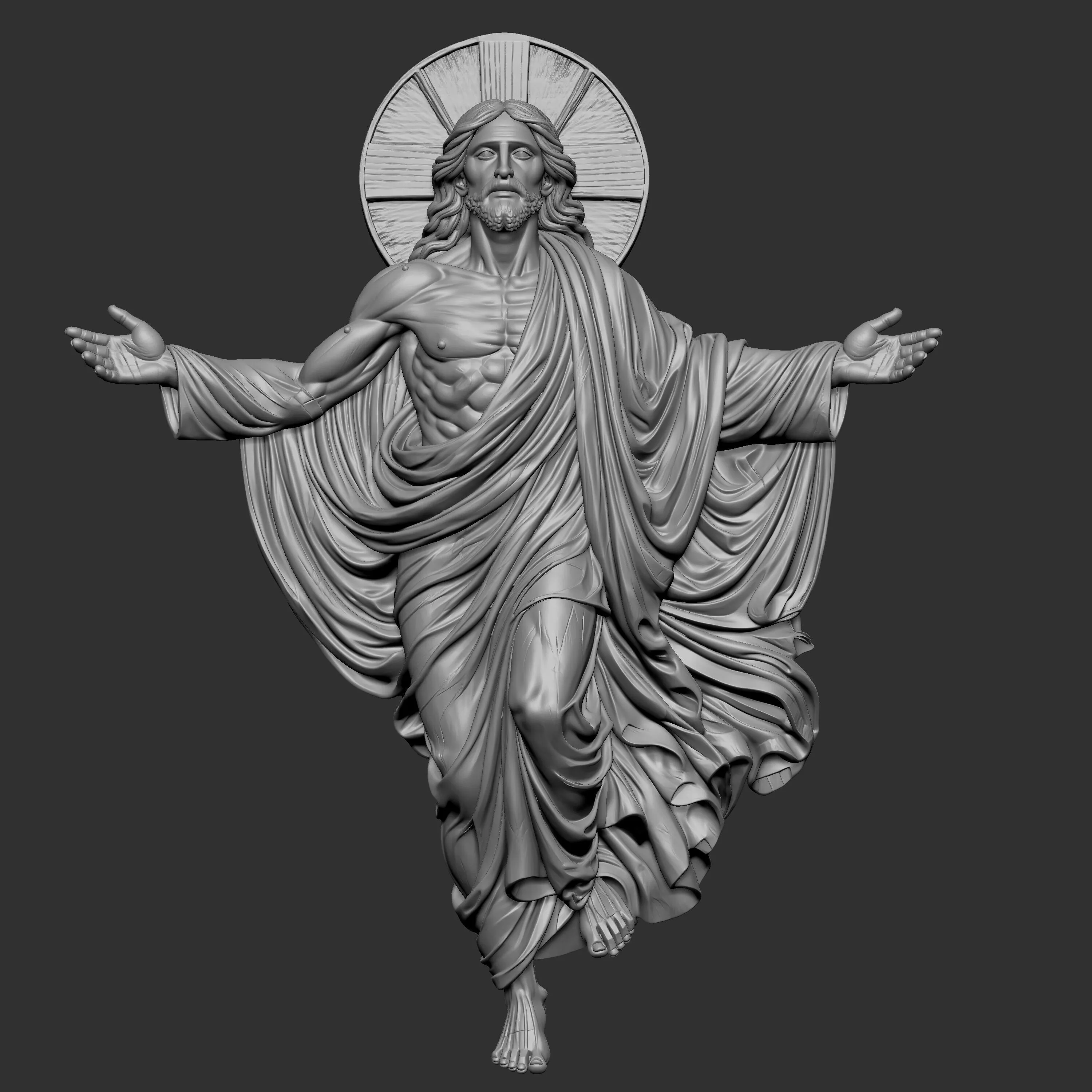 3D digital sculpture Jesus Christ 3D print model