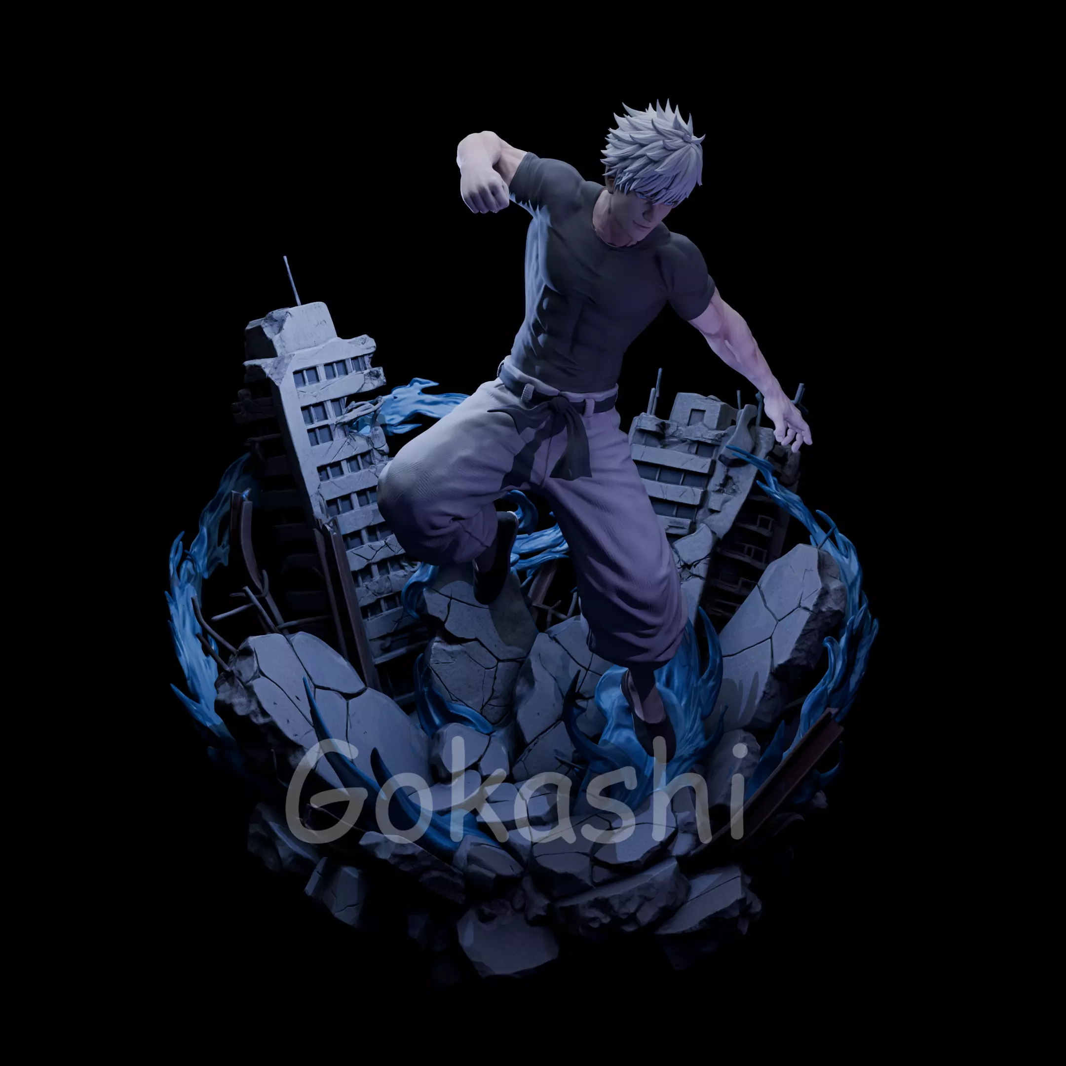 Satoru Gojo - High-Detail 3D Printable STL Model 3D print model