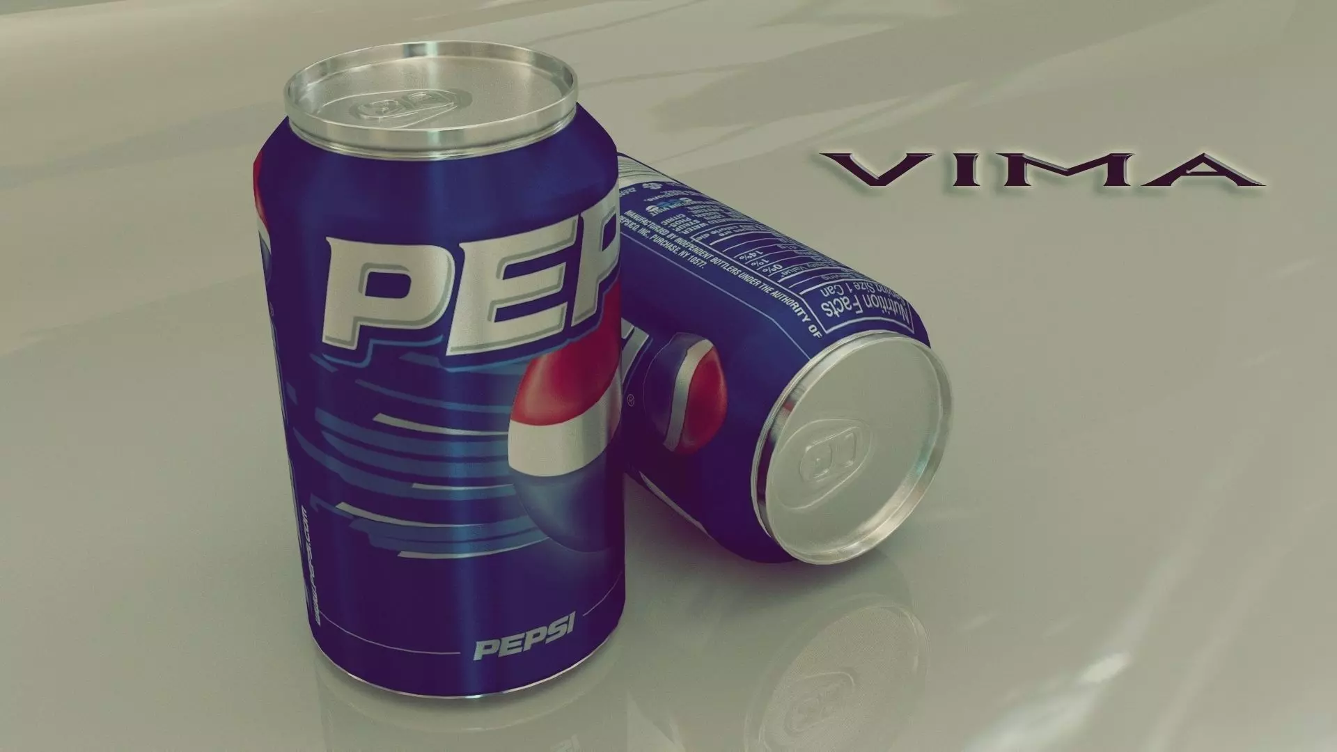 Pepsi Soft Drink Can  Low-poly 3D model_0