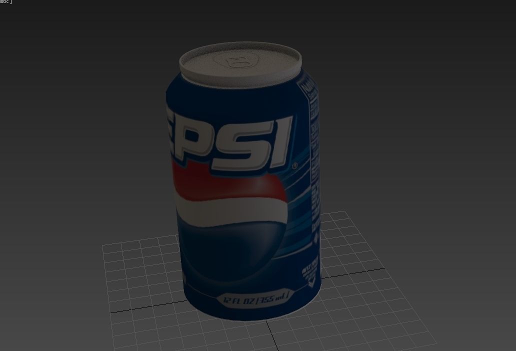 Pepsi Soft Drink Can  Low-poly 3D model_2