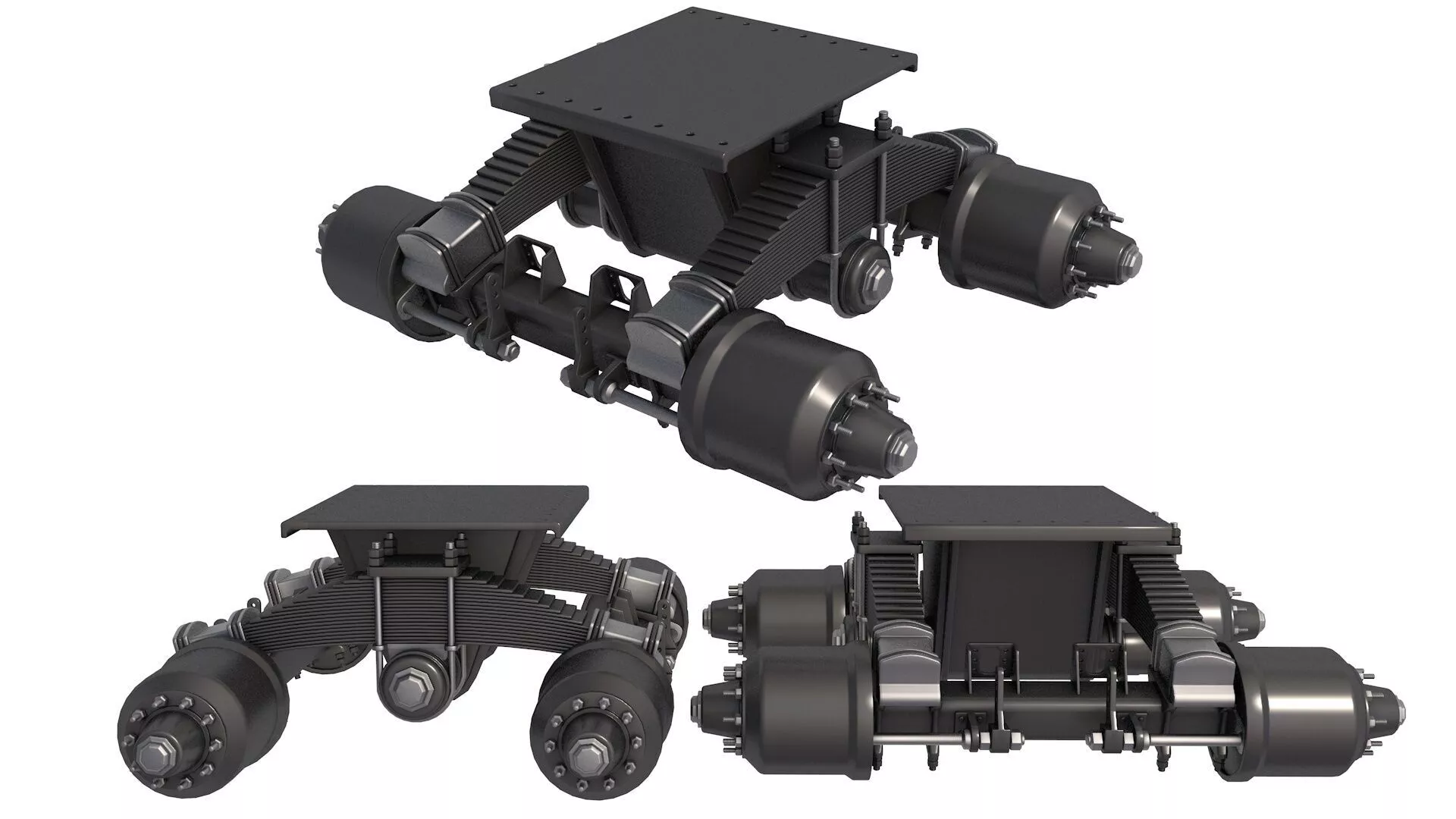 AXLE TRAILER SUSPENSION 3D model