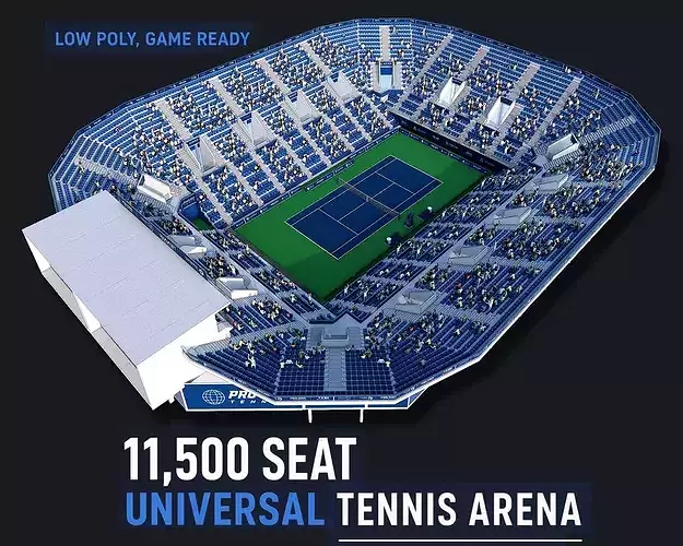 Universal Tennis Stadium Arena - Hard Court 11 500 Seats