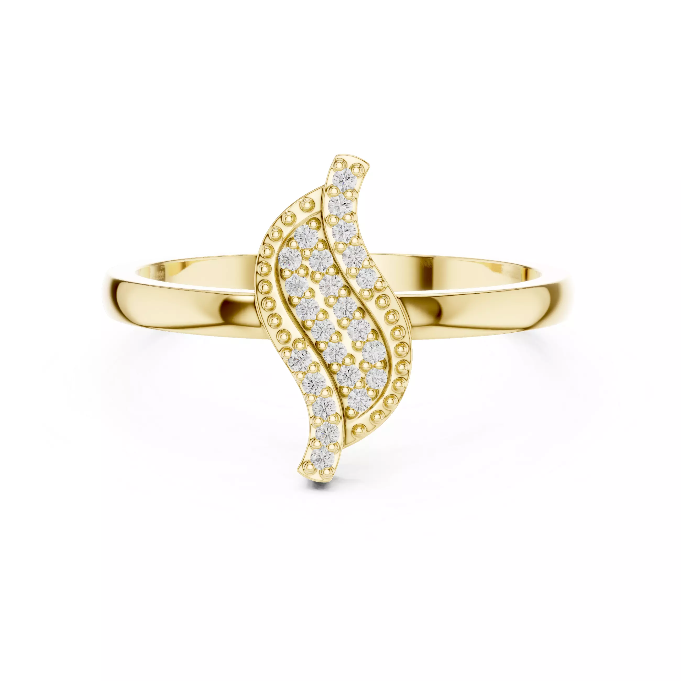 Diamond jewelry ring for woman 3D print model 3D print model