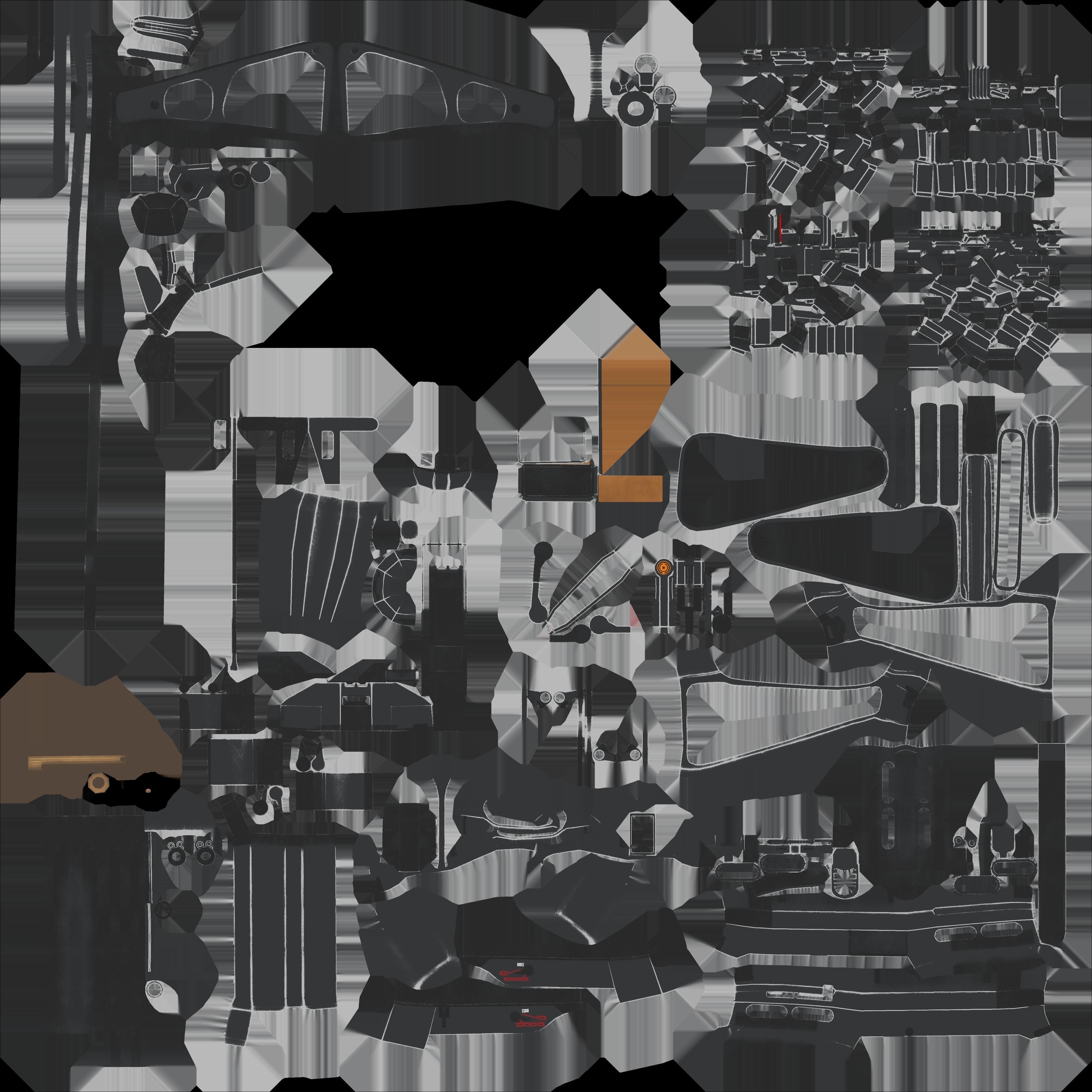 UMP-45 gun Low-poly 3D model_12