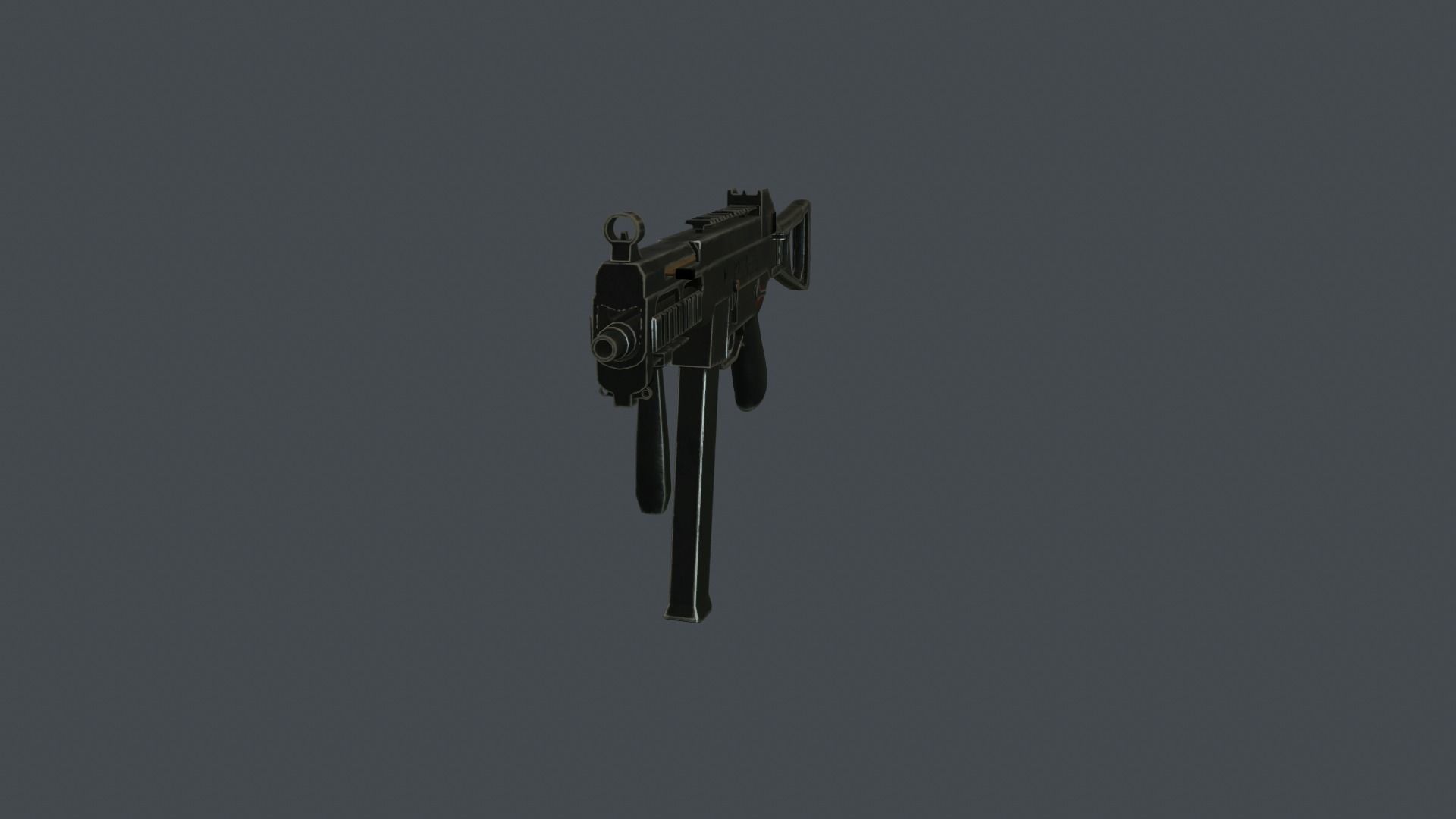UMP-45 gun Low-poly 3D model_2