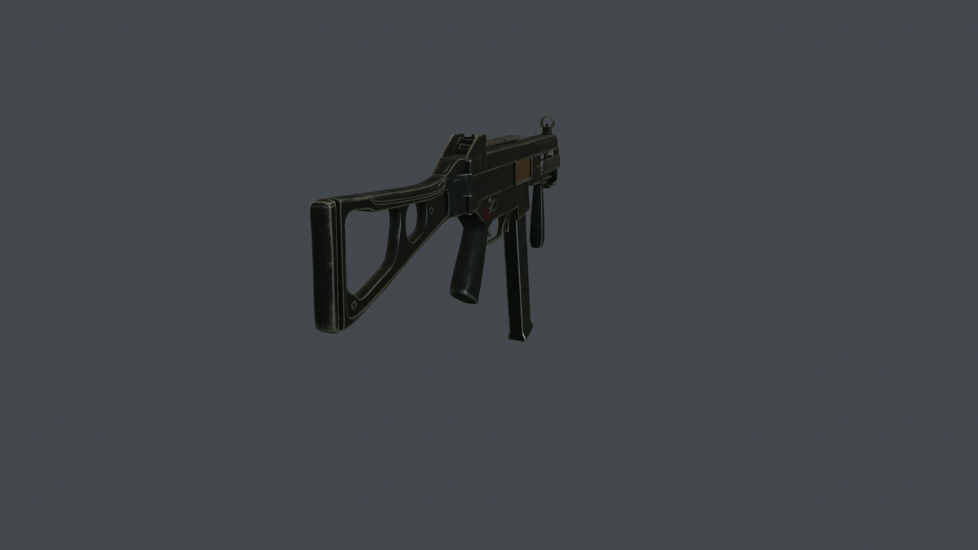 UMP-45 gun Low-poly 3D model_1