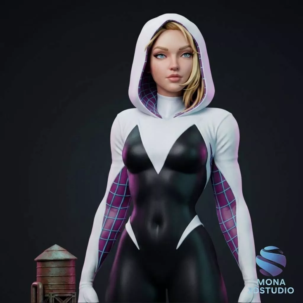 Spider-Girl Diorama - Resin 3D Print STL Model 3D print model