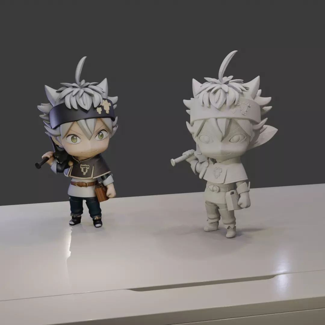 Asta Chibi Black Clover - Anime Magic Knight 3D print model