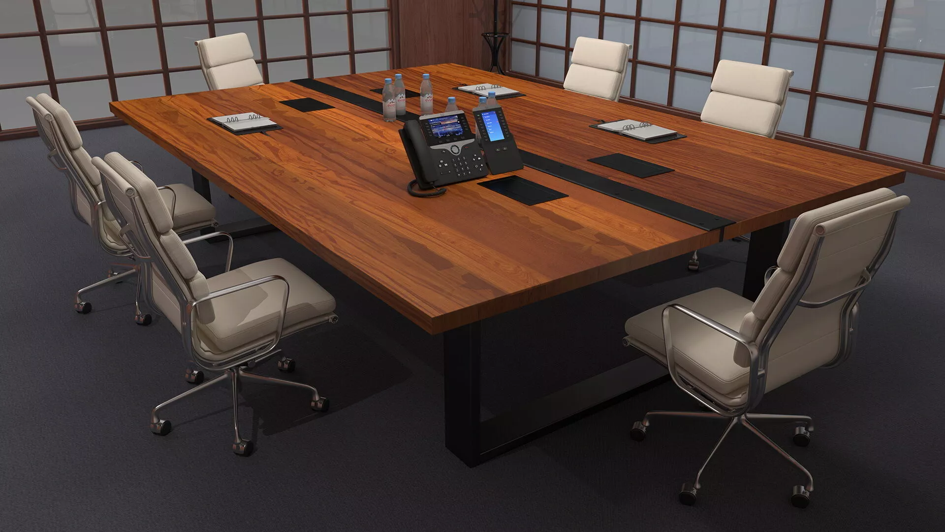 Airy Meeting Room with Furniture 3D model